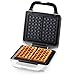 Produktbild DOMO DO9222W Waffeleisen 'Tasty waffle' - rechteckige Waffeln 4x7 Edelstahl m. Temperaturkontrolle