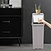 BIXIBIN 8-Gallon/30L Slim Trash Can with Lid, Modern Kitchen & Office Tall & Narrow Garbage Bin, Odor-Proof Large Capacity, Flap Cover for Home, Bathroom, Outdoor (Grey)