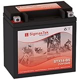 Genuine SigmasTek YTX14-BS / STX14-BS Replacement Battery 12V 200CCA