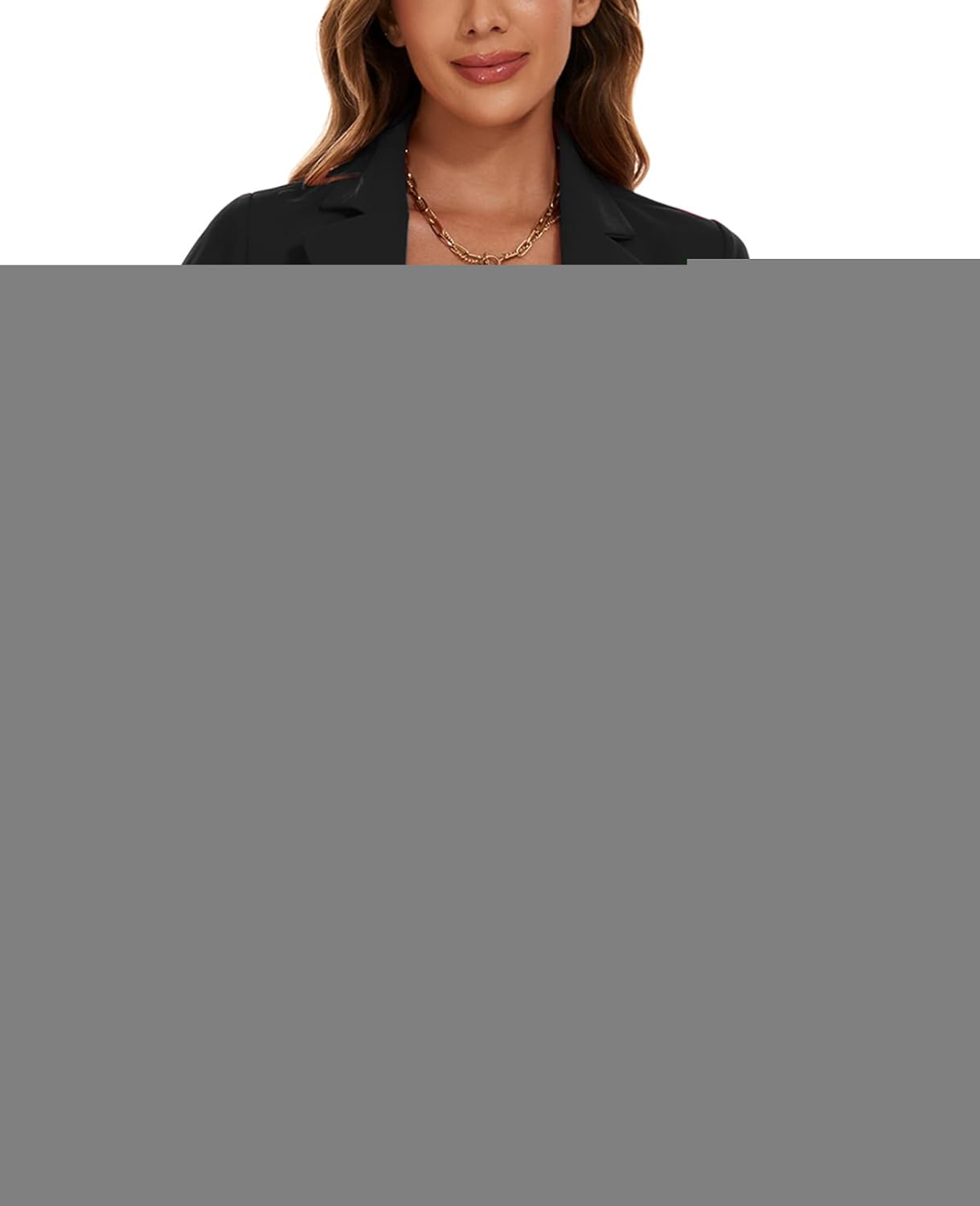 MINTLIMIT Casual Blazers for Women Notch Lapel Long Sleeve Lightweight Jackets Work Office Two Button Blazer with Pockets,Black,L - Image 3