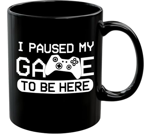 CASUVEA Gamer Gifts for Men, Xmas Gifts for Gamers, Gaming Present for Video PC Lover, Christmas Birthday Gifts for Men Teen Boys Dad Husband Boyfriend Male, I Paused My Game To Be Here Coffee Mugs