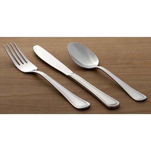 Oneida Tress Everyday Flatware Set, 5.40 LB, Metallic, 50 Piece