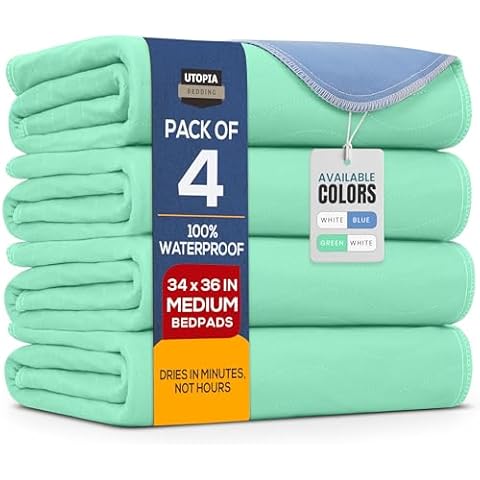 Utopia Bedding Washable Waterproof Pee Pads 34x36 Cover