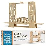 Pathfinders STEM Kit – Bridge Building Kit | Wooden Mechanical Engineering Toy for Kids Ages 7-9 | Lift Bridge 3D Puzzle | Educational Science & STEM Project