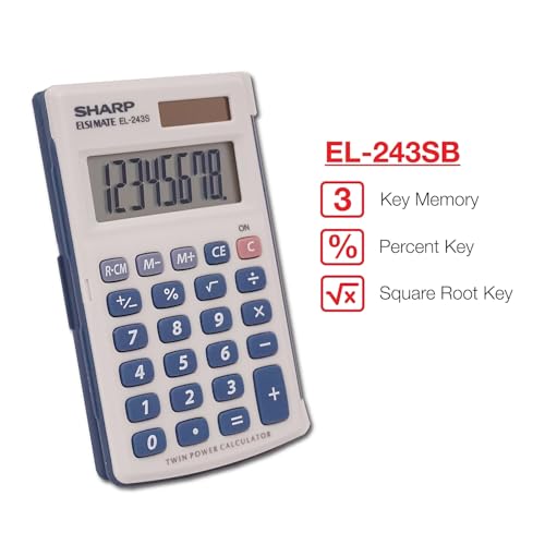 Calculadora Sharp pequeña con tapa dura para evitar golpes en la mochila escolar 2