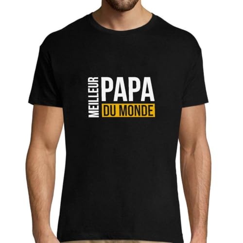 T-Shirt Homme Meilleur Papa imprimé en France vêtement humour rigolo