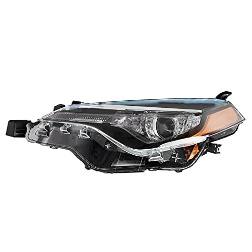 Munirater Front Left Led Projector Headlight Headlamp Assembly With Amber Corner Driver Side Replacement For 2017-2019 Corolla L/Le/Le Eco 81150-02M70 #TOP1