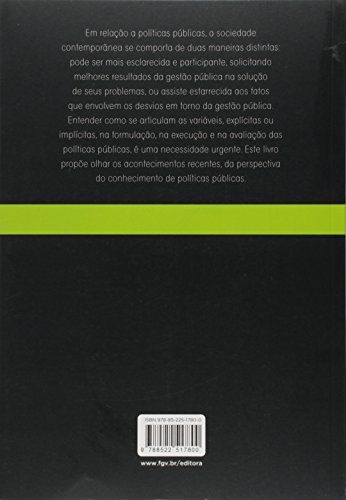 Introdução ao Estudo das Políticas Públicas: uma Visão Interdisciplinar e Contextualizada