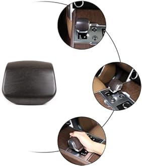 HAPPYHORSE Car Gear Shift Knob Head Cover Trim Compatible with Land Rover Range Rover Sport/Vogue，VELAR/Discovery 5 Gear Shift Knob Head Protective Cover Decoration (Oak Grain)