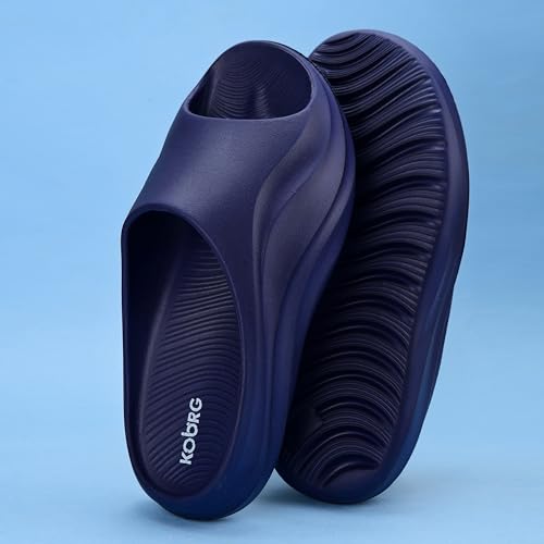 Image of KOBURG Milan Slides for Men| Stylish Trending | Comfortable | Super soft | Lightweight | EVA Sole | Casual Slider | Slippers | Flip Flops for Men KF-484