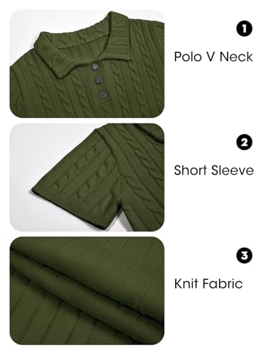 Image of Imily Bela Womens Polo V Neck Pullovers Lightweight Short Sleeve Cable Knit Sweater Business Casual Summer Tops 2025