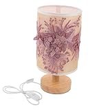 Yardenfun USB Tischlampe mit Blumenmuster Dimmbar Künstlerischer Lampenschirm für Schlafzimmer Nachttischlampe Dekorative Tischleuchte Vielseitig Einsetzbar Moderne Beleuchtung