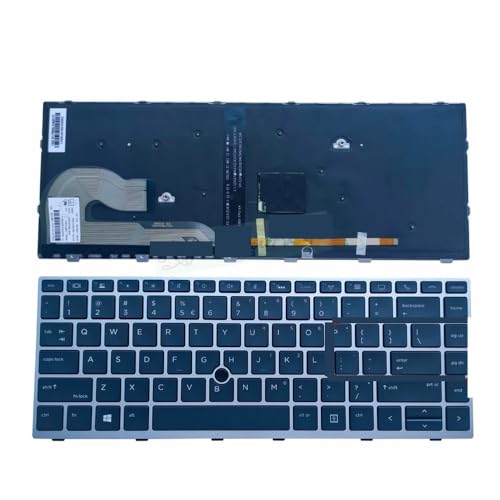 HP EliteBook 840 G5、846 G5、840 G6、745-G5-G6 キーボード用 US ブラジル スペイン語 バックライトキーボード ラテン語 L14379-001 L14377-DH1(US English Backlit)