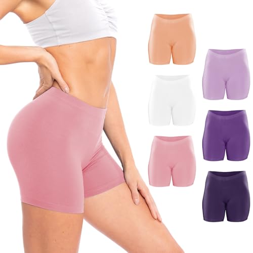 Image of Sexy Basics Women's Cotton Stretch Boyshort Boxer Briefs | Light Weight Undershort Trunks | Multi Packs & Colors