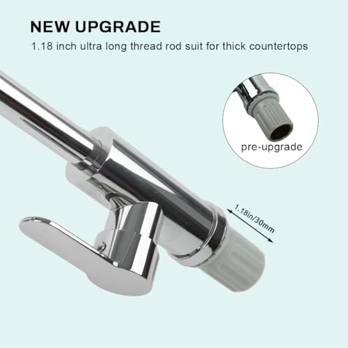 Image of HASTHIP 360 Swivel Mixer Faucet with Water Pipe, High Arch Kitchen Sink Tap, Tap for Wash Basin, Modern Faucet for Kitchen Sink or Bathroom Vanity Basin