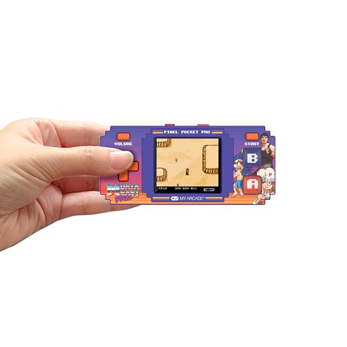 Image of My Arcade Data East Pixel Pocket Pro: Data East Licensed Video Game, 18 Retro Games, Portable Keychain Arcade