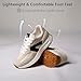 Chouiss Athletic Walking Shoes for Women Popcorn Sole Sports Sneakers Color Block Classic Shoes for Walking,Running,Shopping Khaki 7.5