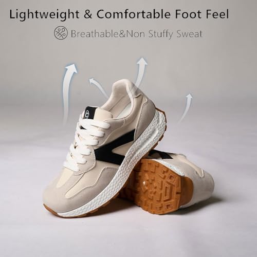 Athletic Walking Shoes for Women Popcorn Sole Sports Sneakers Color Block Classic Shoes for Walking,Running,Shopping4