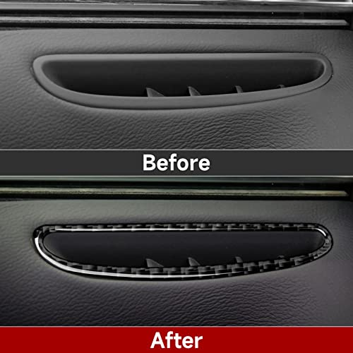 Image of Car Door Air Vent Outlet Decals for 2011-2023 Chrysler 300 / 300C / 300S / Limited /Touring /Base Accessories Carbon Fiber Interior Stickers