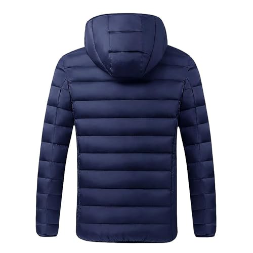 Image of Unisex Heated Down Warm Jackets Lightweight Long Sleeve Winter Coats Windproof Electric Insulated Heated Coat