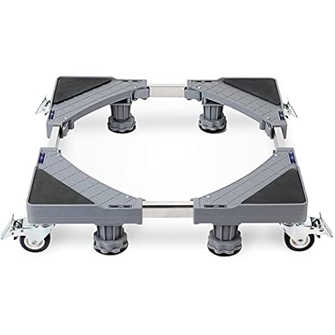 TOLEAD Waschmaschinen Untergestell für Waschmaschine Trockner,Kühlschrank oder Gefrierschrank,Verstellbare Waschmaschine Sockel,Länge&Breite 42-68 cm, Höhe 9-13 cm Einstellbare,Bärenlast 350 kg Cover