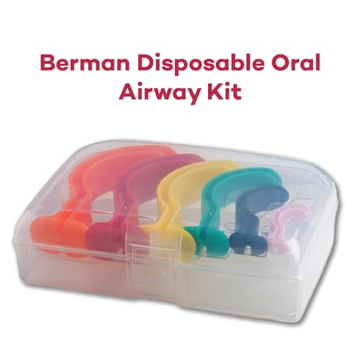 Image of Dealmed Berman Airway Kit - Disposable Oral Airway Kit, 6 Pieces, Ideal for EMT Supplies Kit, First Aid Kit, Medical Supplies Kit
