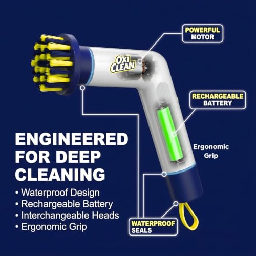OxiClean Handheld Electric Scrubber - Replaceable Brush Heads, Waterproof - image 2
