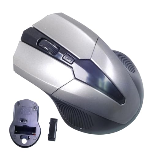 Ratón óptico inalámbrico - Herramienta de navegación para ordenador con receptor USB con sensible, precisión de 1200 DPI | Equipo de trabajo portátil compacto para el funcionamiento de un ordina