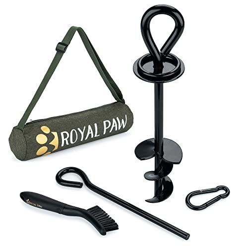 ROYAL PAW Dog Tie Out Stake Heavy Duty Dog Stake for Large Dogs up to