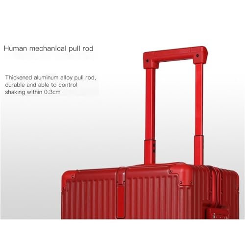 Suitcase Suitcase with Wheels Large Capacity Aluminum Suitcase Boarding Suitcase Boarding Trolley Case Carry on Luggage Suitcases Large (Color : D, Size : 26in)4