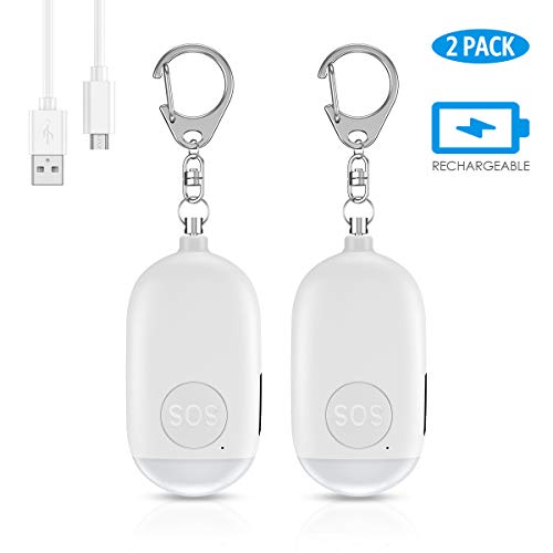 Criacr (2020 Upgraded New Version) Safe Sound Personal Alarm, 130dB Rechargeable Safesound Security