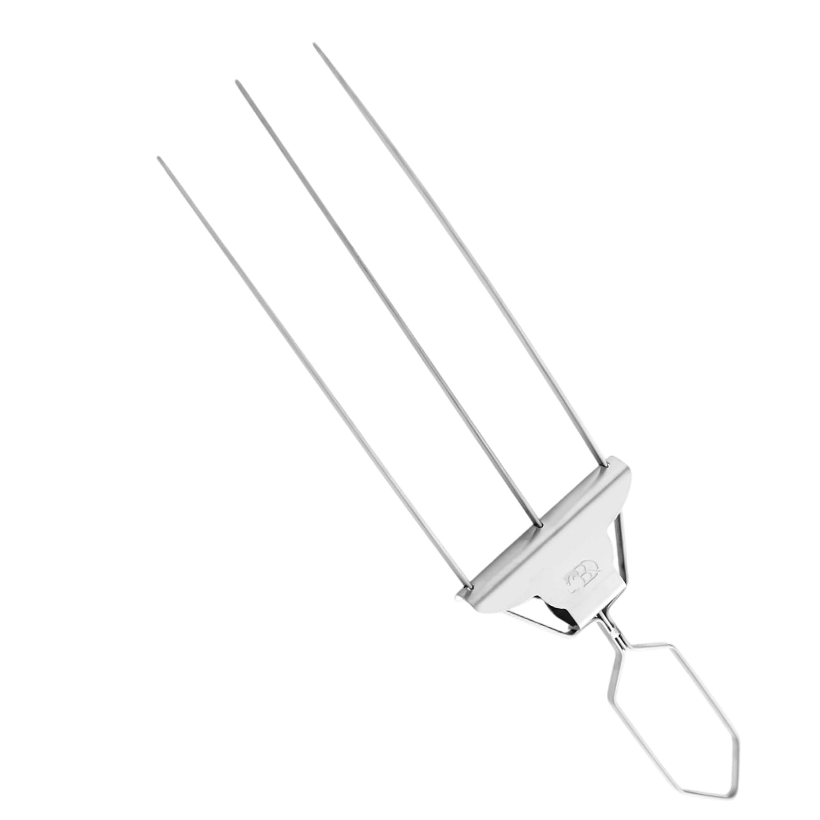 Whoasyst Efficient 3 Prongs BBQ Skewers Set Crafted From Sturdy Nonrust Steel Includes Basting Brush and Pouches Party Barbecue Tool