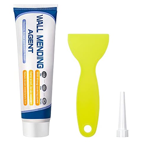 Wall Mending Agent Drywall Patch with Scraper Universal Caulk Sealing Broken Hole Filler Quick & Easy Solution in Your Walls Self-Adhesive Drywall Crack Repairing Waterproof Agent (1 PCS) Cover