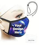 Thickened Custom mask Design Your own,Custom Photo, Text, Logo with Filter (Custom, 1)