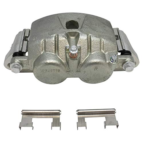 Image of TRQ Rear Driver and Passenger Side Brake Caliper Set Caliper Brackets Hardware Compatible with 01-03 Chevrolet Silverado 3500, 01-03 GMC Sierra 3500, 04-06 Chevrolet Silverado 3500 12000LB GVW