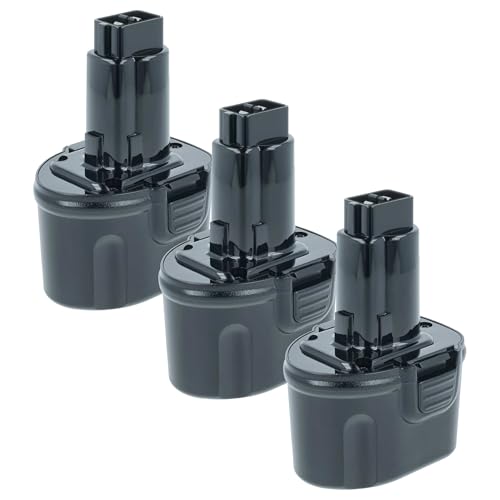 vhbw 3x Battery Replacement for DeWalt DE9057 for Electric Power Tools (2000 mAh, NiMH, 7.2 V)