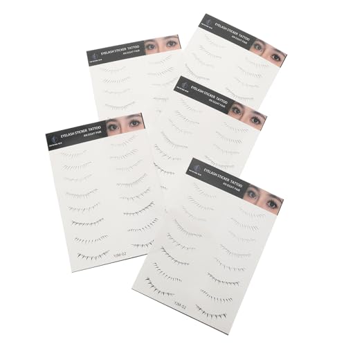 FRCOLOR 5 Sheets Self Adhesive Lower Eyelash Stickers Realistic Eye for Women Easy to Use and Eyelash Supplies for Stunning Eye Looks