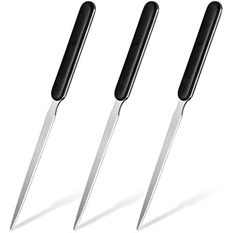 3 Pieces Office Letter Opener Stainless Steel Hand Envelope Slitter Cover