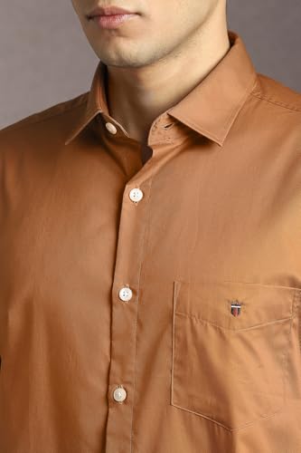 Image of Louis Philippe Mens Cotton Solid Slim Fit Shirt