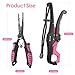 Mrazisoo Fishing Tools Kit-Stainless Steel Fishing Pliers, Fish Lip Gripper, Multi-Functional Jaw Anti-Corrosion, Fishmen Must Have Fishing Gear (Pink)