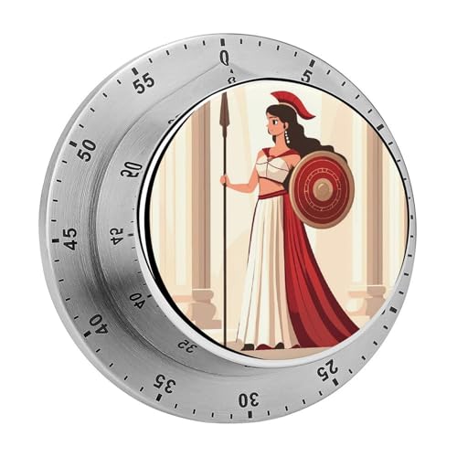 Temporizador de Cocina Athena de Sabiduría Antigua y Guerra, con Cuenta Regresiva y recordatorio para cocinar en casa.