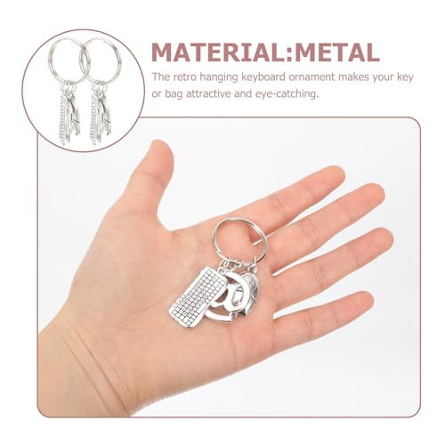 Amosfun Llavero Teclado Vintage De Metal Con DiseñO Creativo De RatóN Para InformáTicos Regalo Original Para Ingenieros Software Accesorio Decorativo Para Llaves Bolsas 2.56X1.18 Pulgadas - imagen 6