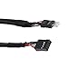 MEIRIYFA USB Header Extension Cable, USB 2.0 9-Pin Male to 9-Pin Female Internal Motherboard Header Cable for USB Ports, Expansion Cards and Motherboard Ports 20.3 inches（2 Pack