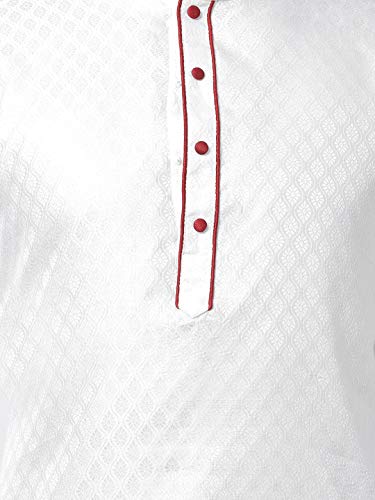Image of VASTRAMAY Men Soft Cotton Kurta with Buttoned Cuff & Churidar Pyjama Set - Comfortable Ethnic Wear for Eid, Holi, Weddings & Festive Occasions - Stylish Traditional Cotton Kurta Pyjama