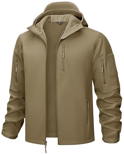 TACVASEN Men's Tactical Jacket with Hood