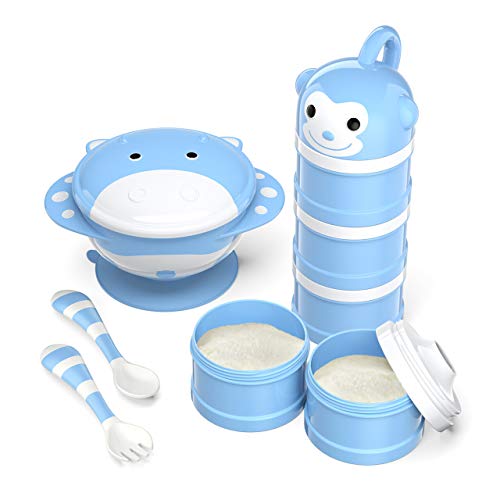 BabyKing Baby Feeding Set, Harmless & Cartoon, Baby Suction Bowl Set, Children Tableware