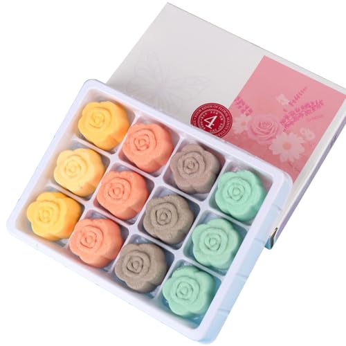 Bombe per pediluvio 12 pezzi/set Sali naturali per ammollo dei piedi con 4 aromi di lavanda, gelsomino, rosa, camomilla per calli dei piedi, secchi screpolati, odori di ostinati