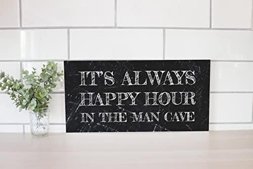 Joyride Home Decor, .5" Deep Wood Decorative Plaque Sign, Wall Hanging, Artist Designed, Great Gift (Always Happy Hour) #TOP1