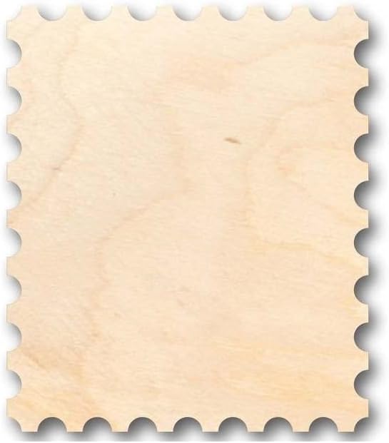 Unfinished Wood Postage Stamp Shape Craft up to 46" DIY 16" / 3/4"