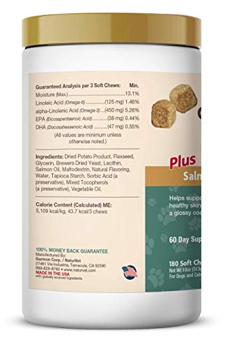 NaturVet Omega-Gold Plus Salmon Oil Soft Chews - Image 3